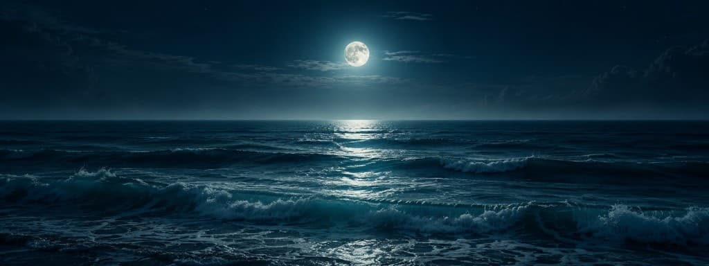 Moonlit ocean — calm night listening